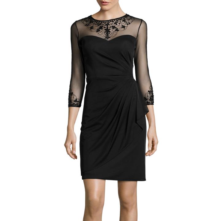 Stenay 3/4-sleeve Beaded Sheath Sheath Dress
