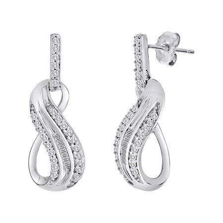 1/2 Ct. T.w. Drop Sterling Silver Drop Earrings