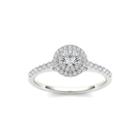 1/2 Ct. T.w. Diamond Halo 10k White Gold Engagement Ring