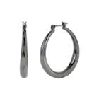 Mixit&trade; Hematite Small Hoop Earrings