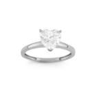 Diamonart Womens 1 3/4 Ct. T.w. Lab Created Heart White Cubic Zirconia 10k Gold Engagement Ring