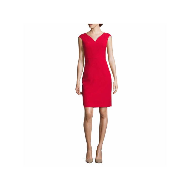 Worthington Short Sleeve Sheath Dress-talls