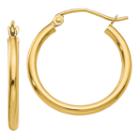 10k Gold 16mm Round Hoop Earrings
