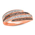 Womens 1/5 Ct. T.w. Round Multi Color Diamond 10k Gold Band