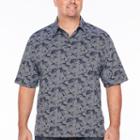 Van Heusen Air Printed Short Sleeve Leaf Knit Polo Shirt - Big And Tall