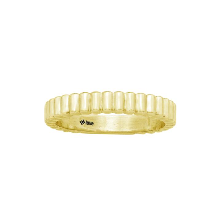 In Love 14k Yellow Gold Wavy Band