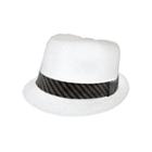 St. John's Bay Straw Fedora With Striped Hatband
