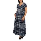 24/7 Comfort Apparel Contemporary Crosscut Maxi Dress-plus