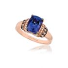 Levian Corp Le Vian Womens 1/4 Ct. T.w. Color Enhanced Blue Tanzanite 14k Gold Cocktail Ring