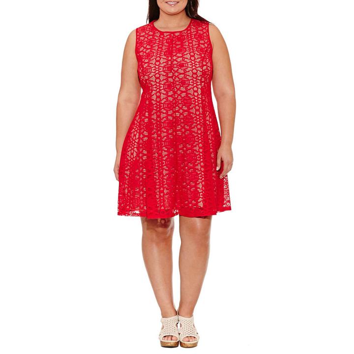 Tiana B Sleeveless Fit & Flare Dress - Plus