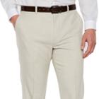 Jf J.ferrar Stretch Light Tan Slub Super Slim Fit Suit Pants