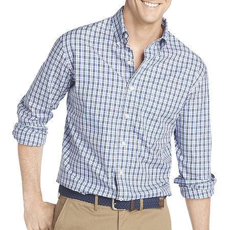 Izod Long-sleeve Tattersall Woven Shirt