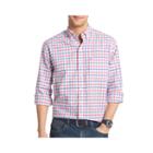 Izod Long-sleeve Plaid Oxford Button-front Shirt