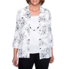 Alfred Dunner Barcelona 3/4 Sleeve Two For One Gauze Blouse
