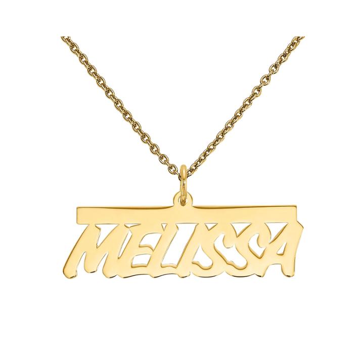 Personalized 17x34mm Aktuelle Font Name Necklace