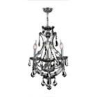 Lyre Collection 4 Light Mini Chrome Finish And Crystal Chandelier