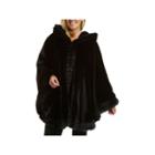 Excelled Leather Hooded Swing Coat-plus