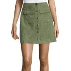 I 'heart' Ronson Faux-suede Military Skirt