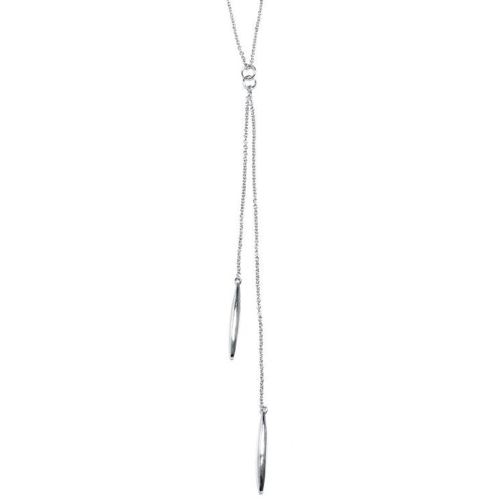 Silver Reflections Womens Pure Silver Over Brass Y Necklace