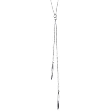 Silver Reflections Womens Pure Silver Over Brass Y Necklace