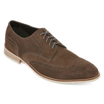 Claiborne Claiborne Roger Mens Leather Wingtip Oxfords