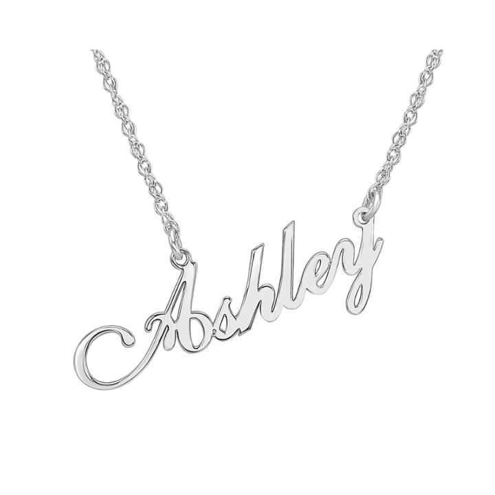 Personalized Sterling Silver Script Name Necklace