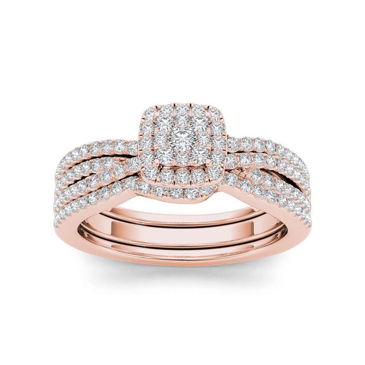 Womens 3/4 Ct. T.w. White Diamond 10k Gold Bridal Set