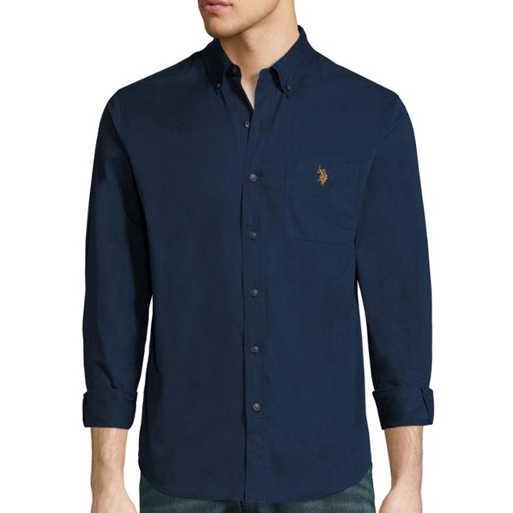 U.s. Polo Assn. Long-sleeve Slim-fit Twill Sportshirt