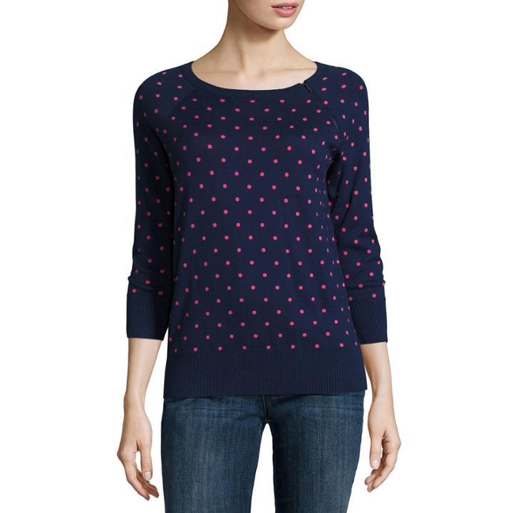 Liz Claiborne Long Sleeve Crew Neck Pullover Sweater-talls