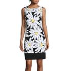 Ronni Nicole Sleeveless Daisy Print Shift Dress