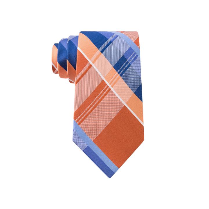 Stafford Lakeside Plaid Silk Tie - Extra Long