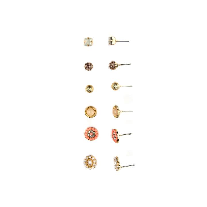 Decree 6-pr. Multicolor Stone Two-tone Earring Set