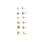 Decree 6-pr. Multicolor Stone Two-tone Earring Set