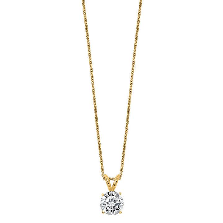 Womens 1 3/4 Ct. T.w. White Moissanite 14k Pendant Necklace Set