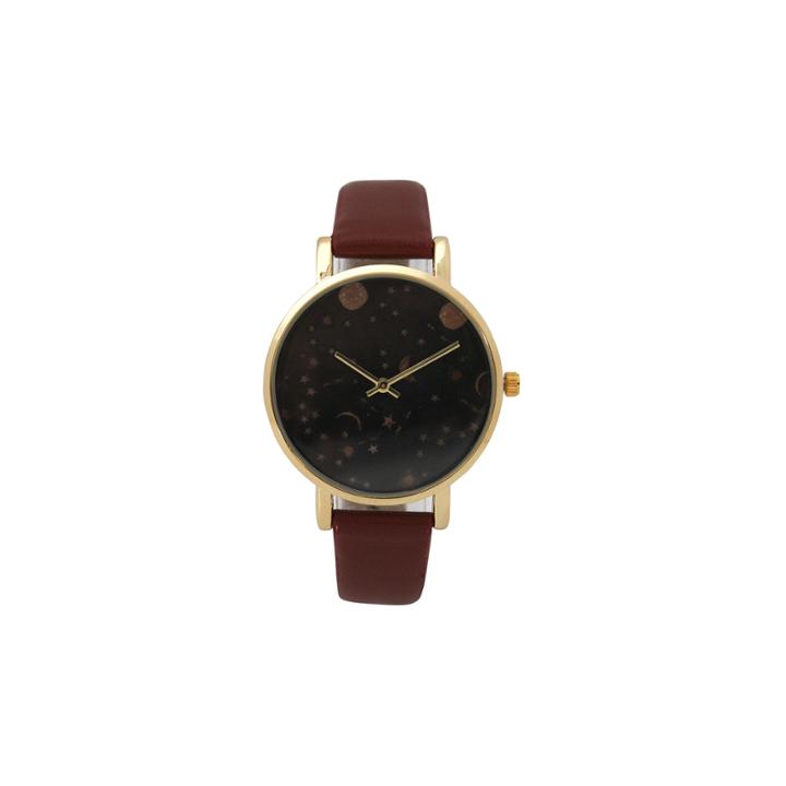 Olivia Pratt Womens Brown Strap Watch-17347cognac