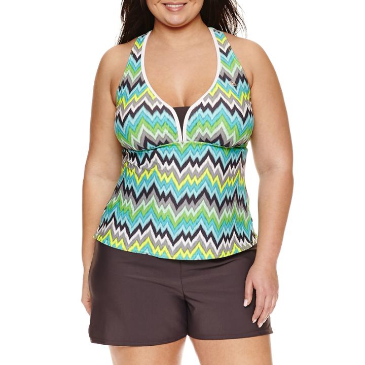 Zeroxposur Drawstring Solid Swim Shorts Plus