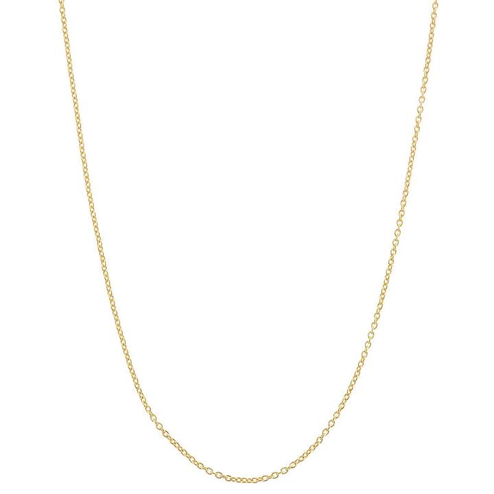 14k Gold Over Silver Semisolid Cable 22 Inch Chain Necklace
