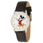 Disney Mickey Mouse Mens Black Strap Watch-wds000403