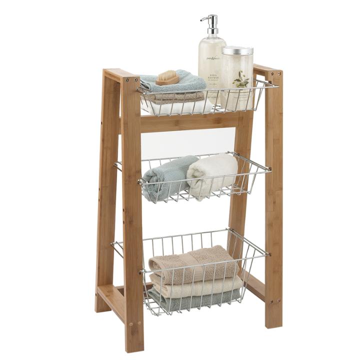 3 Tier Bamboo Caddy Bathroom Organizer