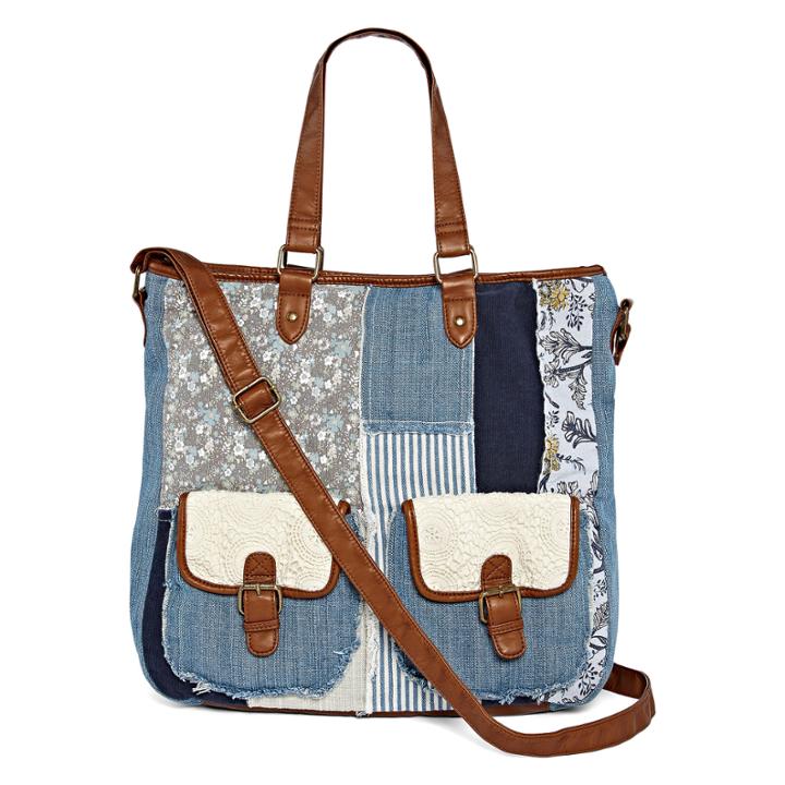 Arizona Double Pocket Patchwork Tote