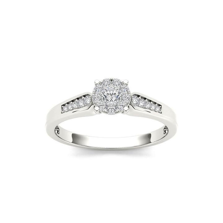 1/4 Ct. T.w. Diamond 10k White Gold Engagement Ring