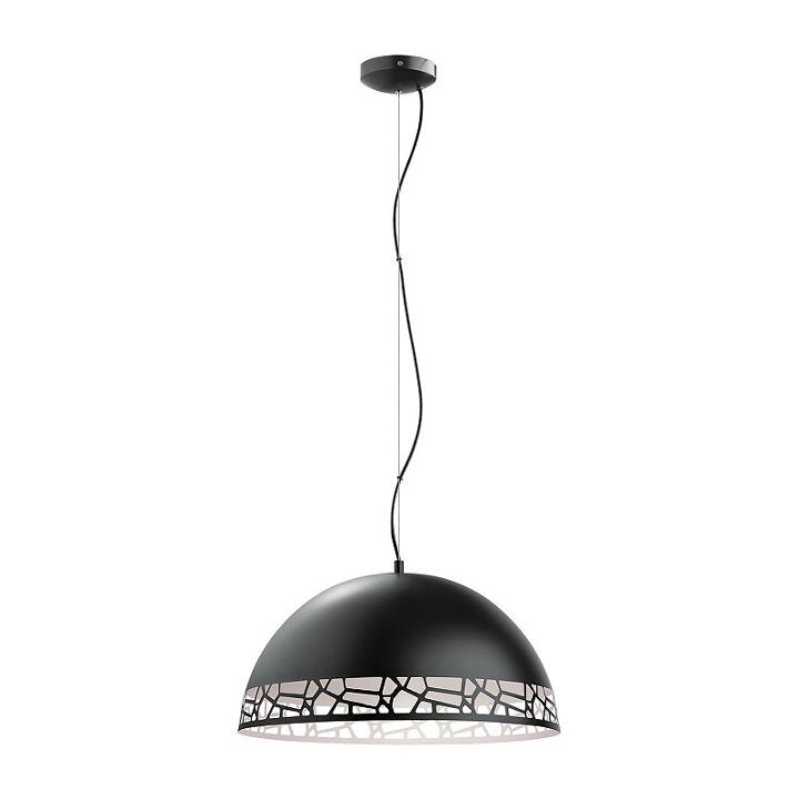 Eglo Savignano 1-light Matte Black And White Pendant Ceiling Light