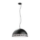 Eglo Savignano 1-light Matte Black And White Pendant Ceiling Light