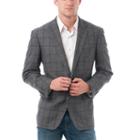 Men's Window Pane Wool Classic-fit Blazerverno Pattern Suit Jacket