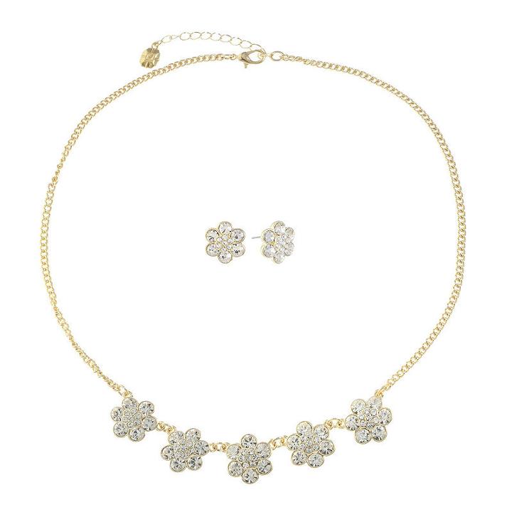 Monet Jewelry Womens 2-pack Clear Jewelry Set