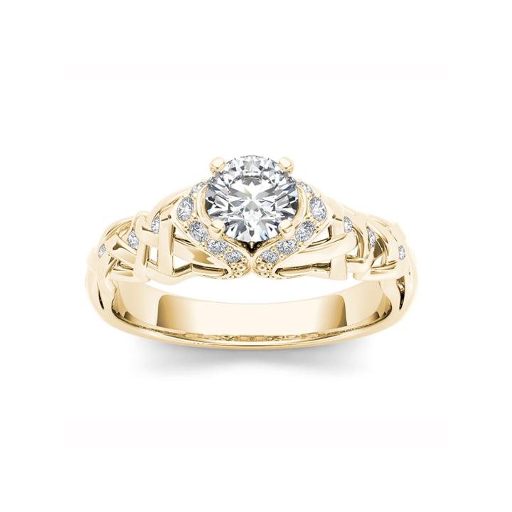 1/2 Ct. T.w. Round White Diamond 14k Gold Engagement Ring