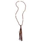 El By Erica Lyons Womens Oval Beaded Necklace