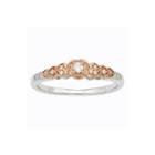 1/8 Ct. T.w. Diamond Two-tone Hearts Promise Ring