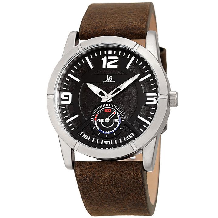 Joshua & Sons Mens Brown Strap Watch-j-135bk