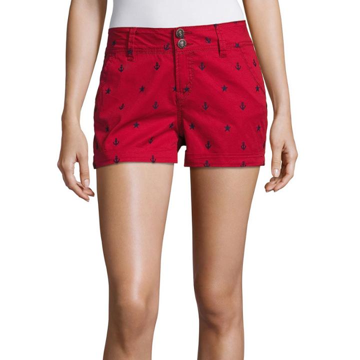 Wallflower Embroidered Shorts-juniors